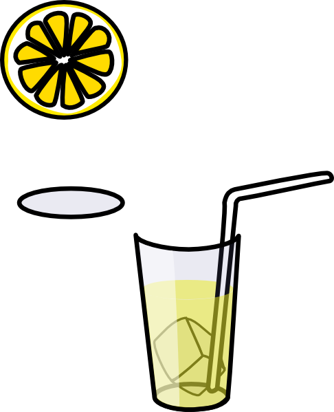 Glass Of Lemonade Clip Art - Lemonade Clip Art (486x599), Png Download