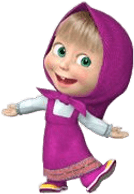 Masha Doing Russian Dance - Masha And The Bear Transparent Background (400x400), Png Download