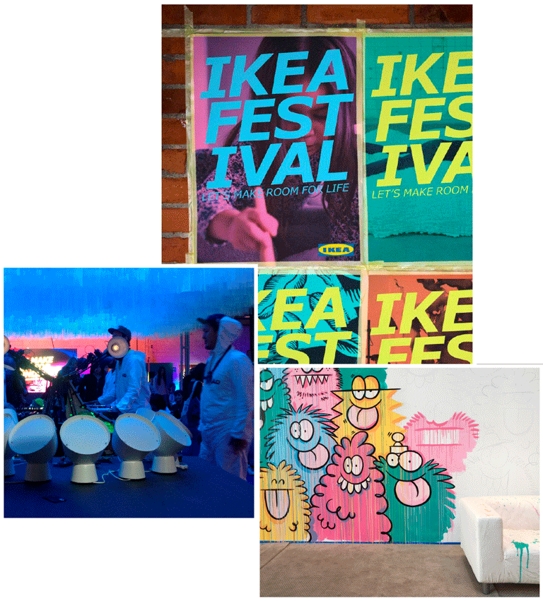 Three Posters From The Ikea Festival At The Milan Furniture - Drums (768x851), Png Download