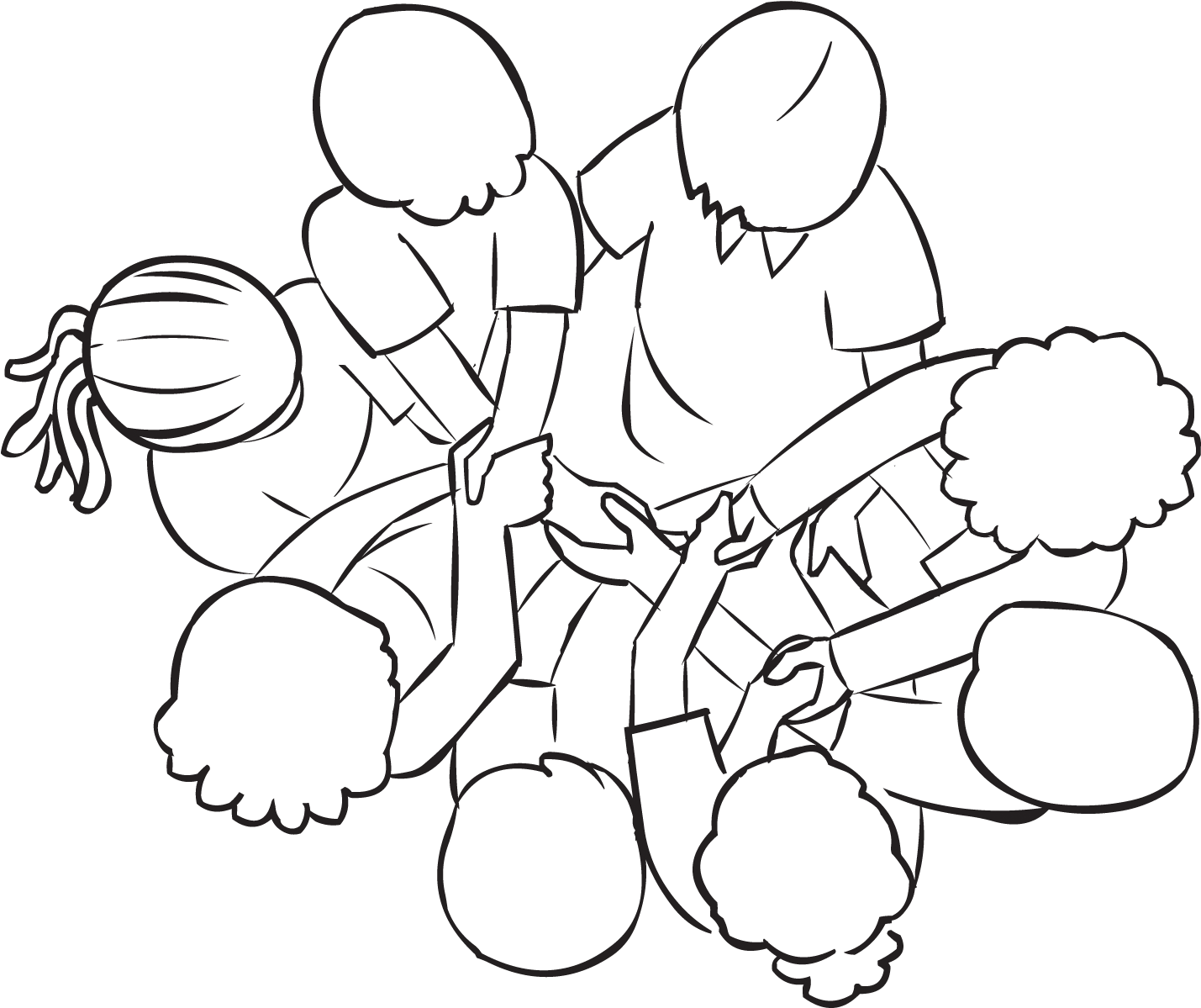 The Human Knot Game - Human Knot (1488x1258), Png Download