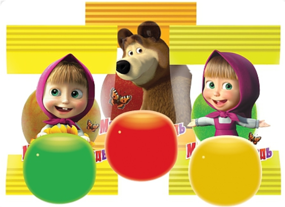 20psc Bubble Gum Masha And The Bear Birthday Party - Fruit Salad (600x600), Png Download