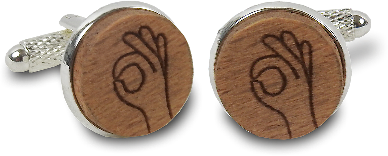 Wooden Cufflinks Circle Game - Game (1250x1250), Png Download