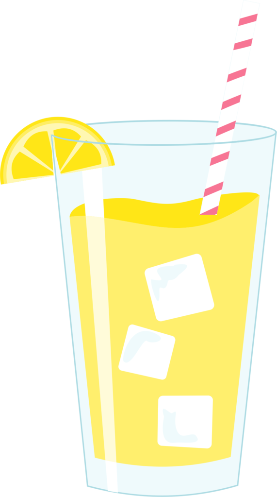 Lemonade Clipart Glass Lemonade - Glass Of Lemonade Clipart (571x1023), Png Download