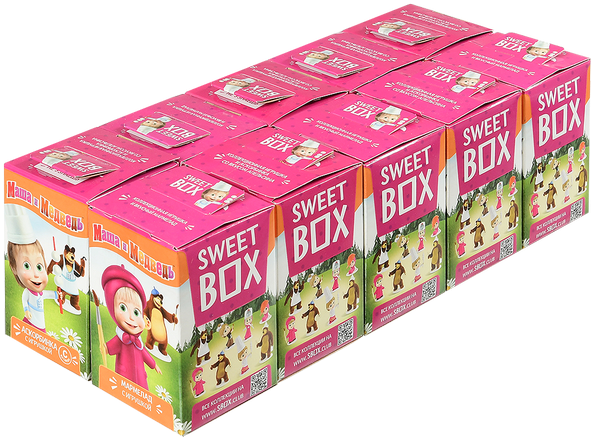 Svitboks "masha And The Bear" In The Collection You - [rustoyshop] 4psc Sweet Box (sweet+3d Toy)! Masha And (600x600), Png Download
