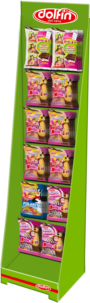 Marshmallow Masha And The Bear - Dolfin (385x1200), Png Download