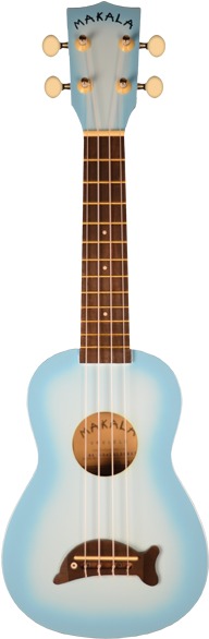 Makala Soprano Ukulele - Kala Makala Dolphin Soprano Ukulele, Light Blue (400x600), Png Download