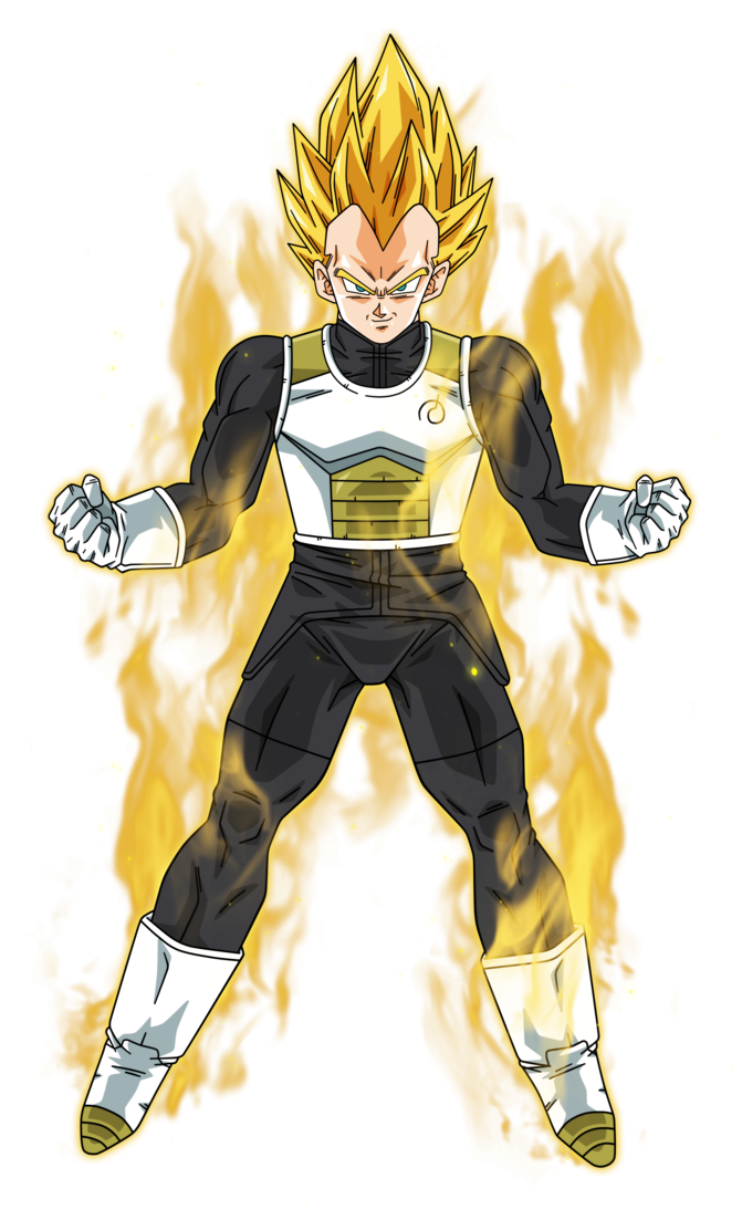 Vegeta Super Saiyan Aura By Bardocksonic-d9xmm9k - De Vegeta Super Saiyan (712x1123), Png Download