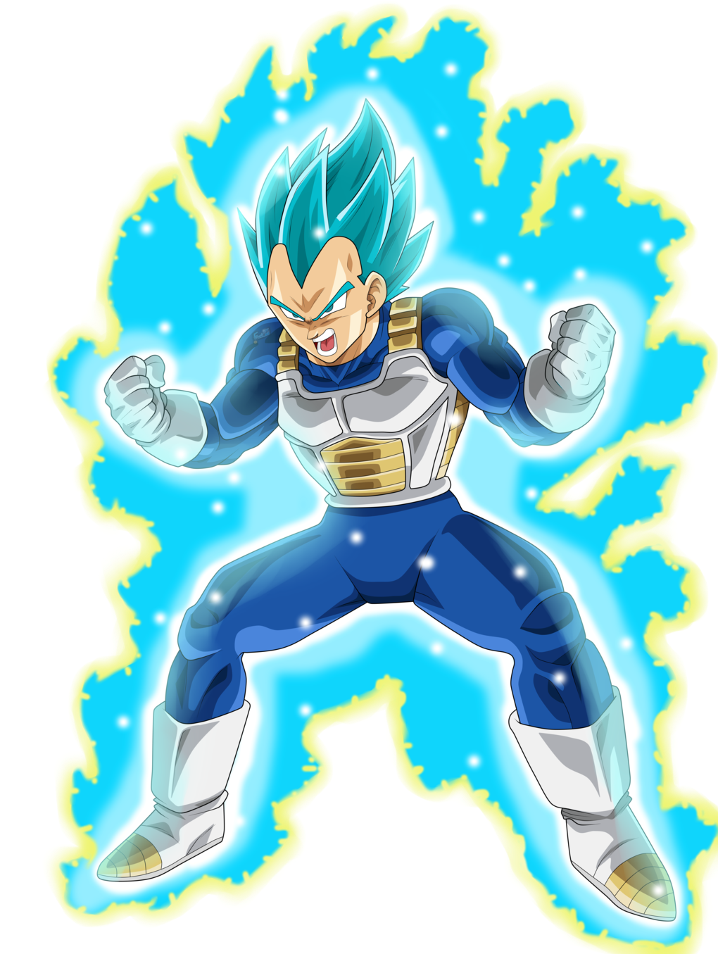 Vegeta Super Saiyan Blue Aura By Frost Z-daveezm (1024x1365), Png Download