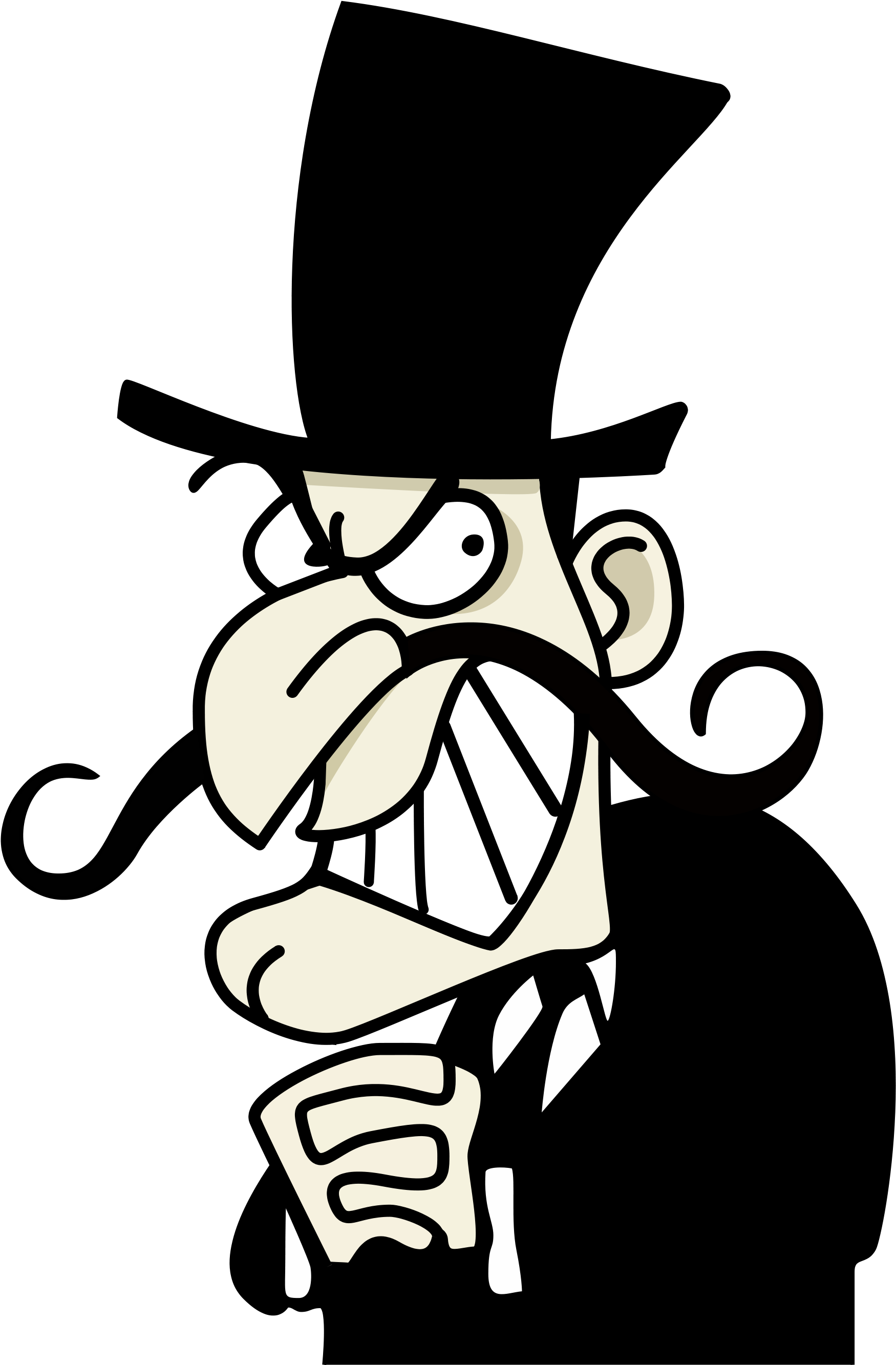 Open - Snidely Whiplash (2000x2735), Png Download