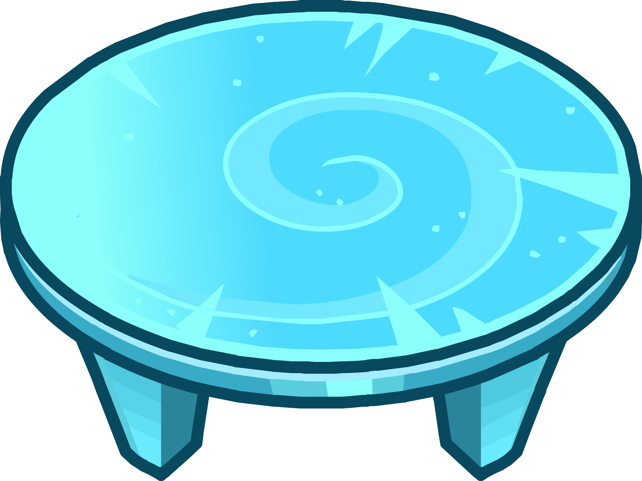 Ice Coffee Table Icon - Club Penguin Mesas (2176x1632), Png Download