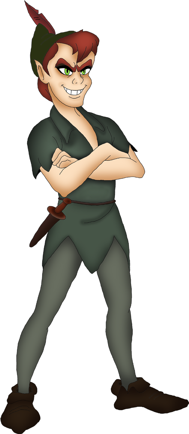 Peter Pan As A Villain - Peter Pan Disney (757x1489), Png Download