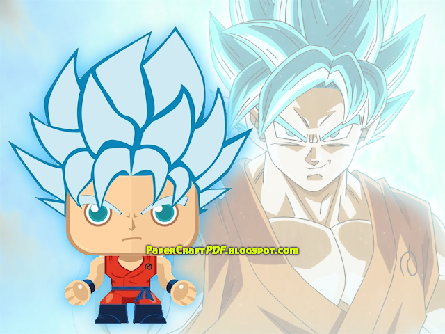 Download Free Paper Craft Pdf Templates Online Free - Goku Dragon Ball Z (640x480), Png Download