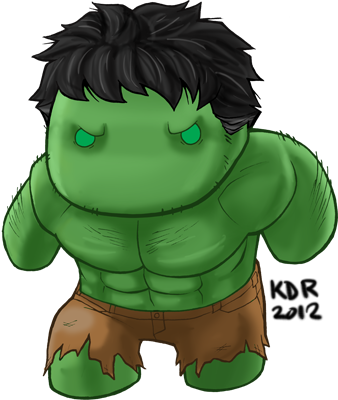 Thor - Cute Hulk (338x400), Png Download