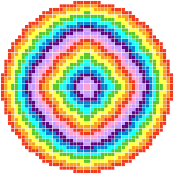 Rainbow Circle - Wall Decal (350x450), Png Download