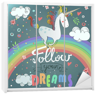 Unicorn Images With Rainbow Background (400x400), Png Download