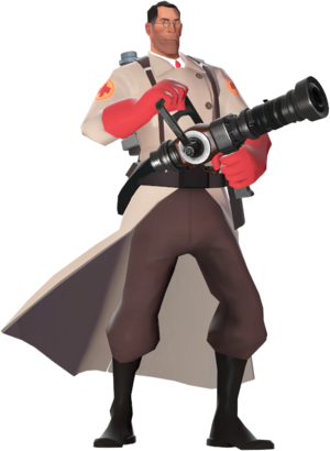 300px-community Medic Strategy Header - Team Fortress 2 Medic (300x410), Png Download