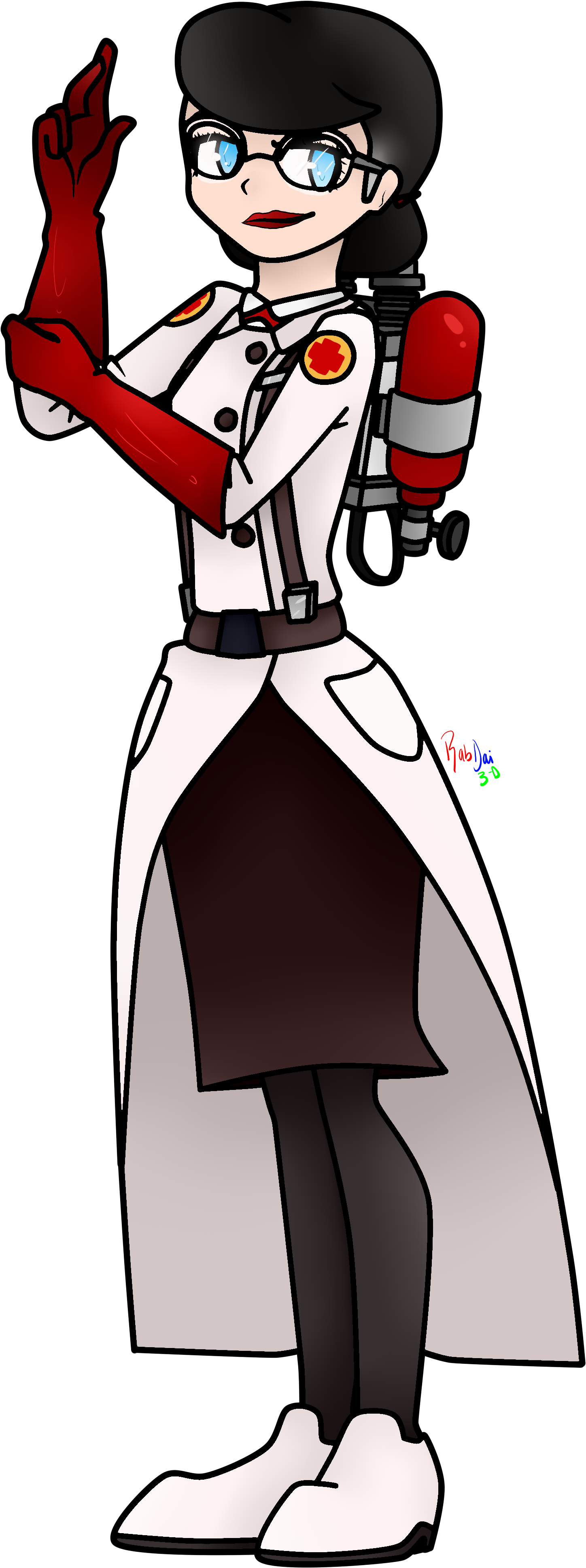 Author Comments - Female Medic Tf2 (2900x3900), Png Download