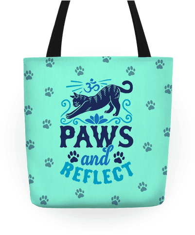 Paws And Reflect Tote - Paws And Reflect (dog) T-shirt: Funny T-shirt From (484x484), Png Download