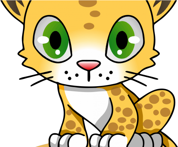 Leopard Clipart Jumping - Draw A Cartoon Amur Leopard (640x480), Png Download