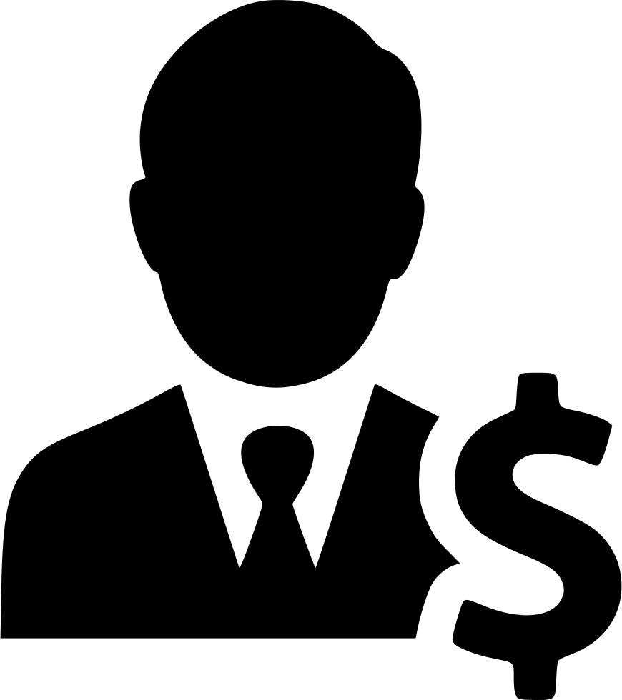 Businessman Clipart Business Man - Icon Man Euro (870x980), Png Download