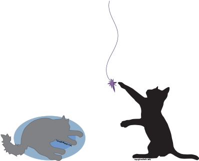 Signs Of Pain - Cat Shadow Png (397x342), Png Download