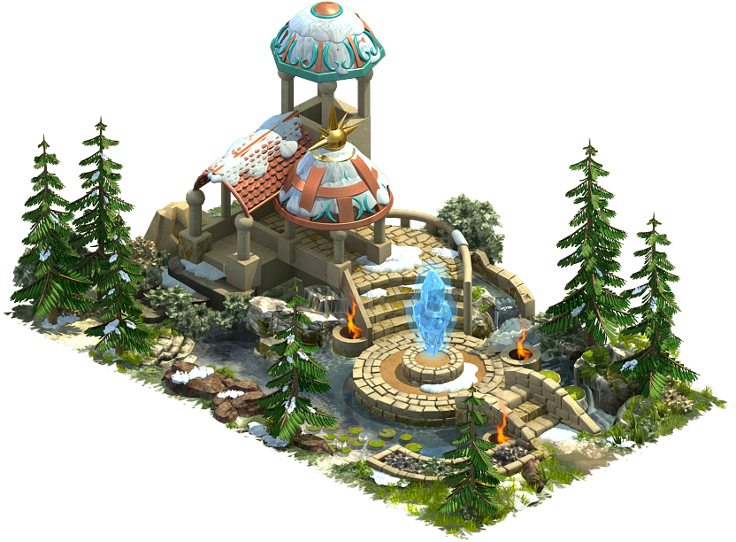 Glacier Garden - Elvenar Glacier Garden (855x666), Png Download