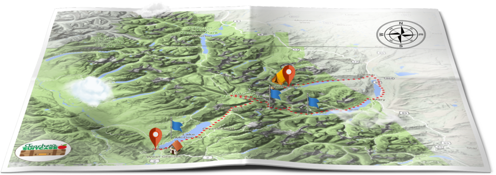 Paper Map Frontal-glacier - Glacier (1000x371), Png Download