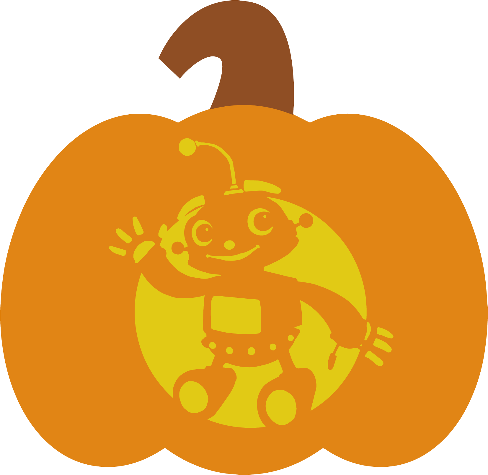 Cute Pumpkin Clipart Small (1788x1788), Png Download