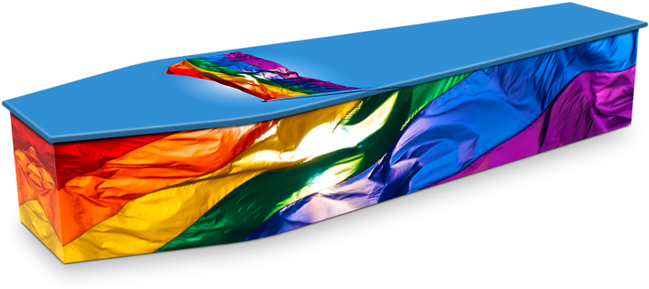 Home Coffins Patriotic Rainbow Flag - Rainbow Coffin (800x536), Png Download
