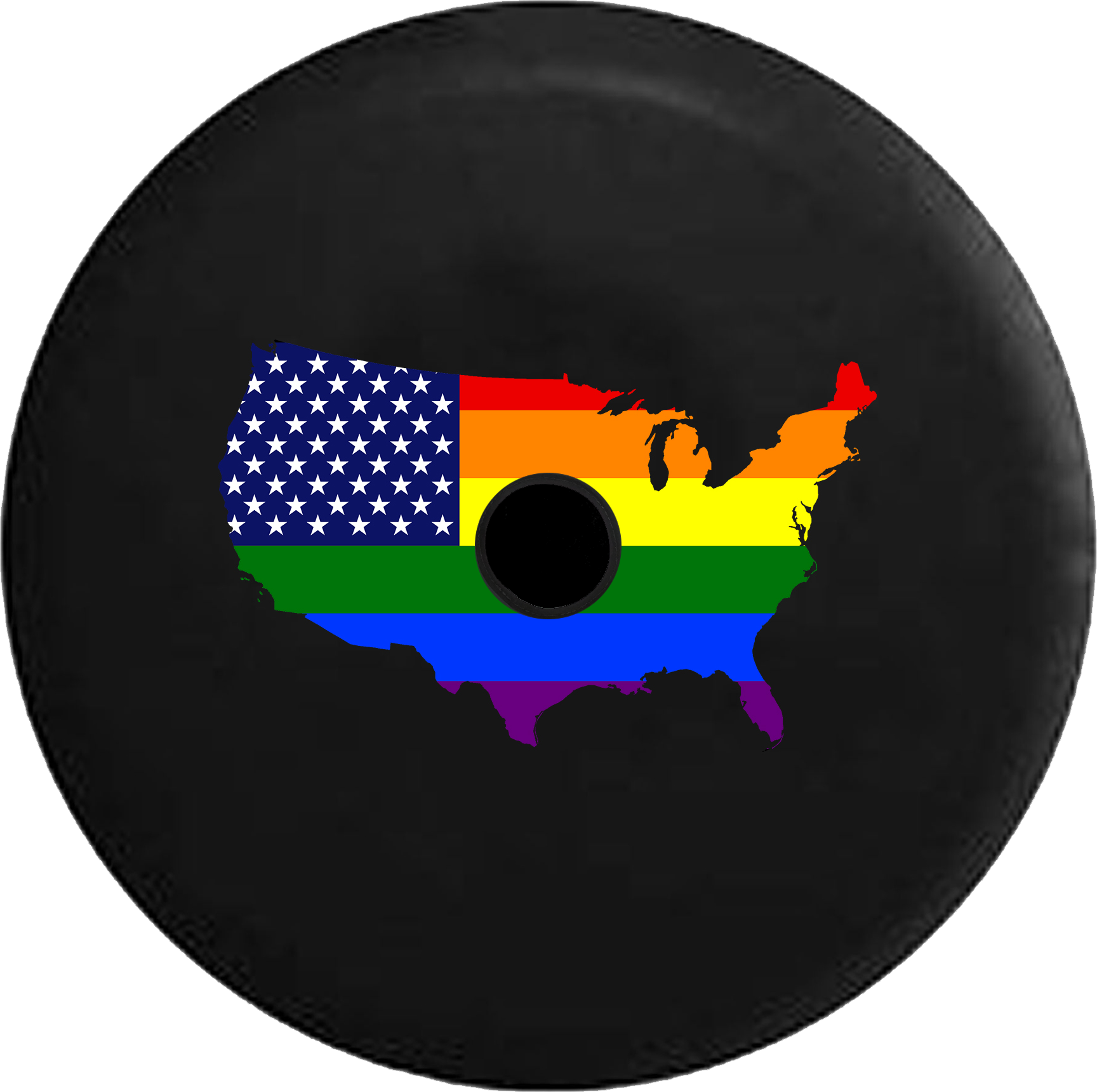 Jeep Wrangler Jl Backup Camera Day United States Of - Circle (1728x1721), Png Download