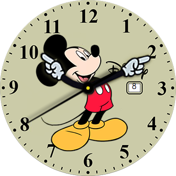 Download Mickey Mouse Yellow - Mickey Mouse Watch Face - Full Size PNG