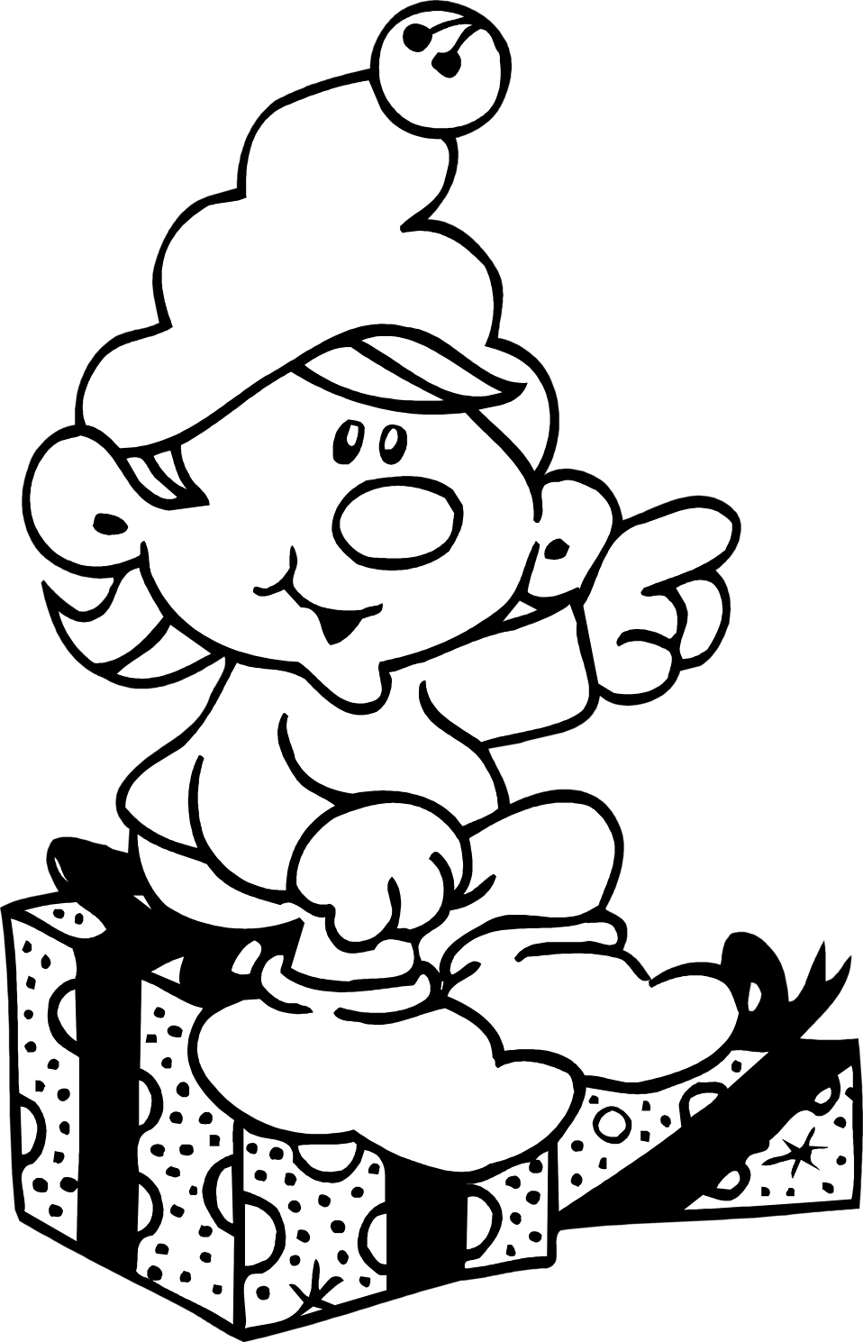 Elf Black And White Free S Clip Art Clipart Images - Elves Clip Art Black And White (400x622), Png Download