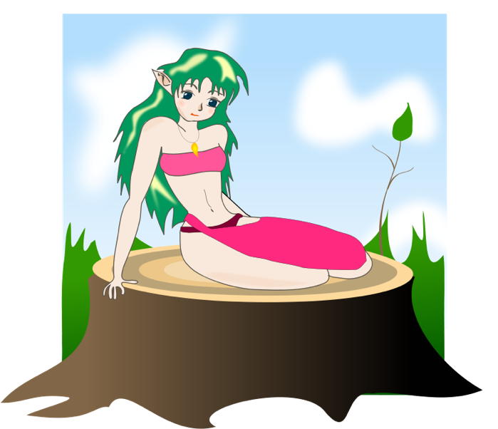 Elf Girl - Elf Ls Ultra Cotton (700x610), Png Download