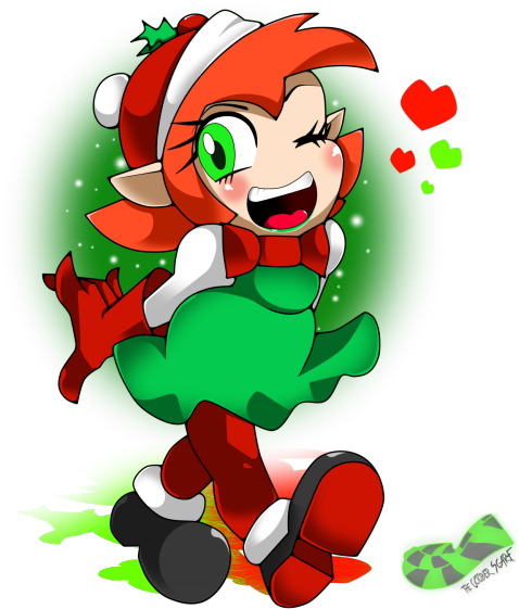 Christmas Elf Clipart Png - Deviantart (500x577), Png Download