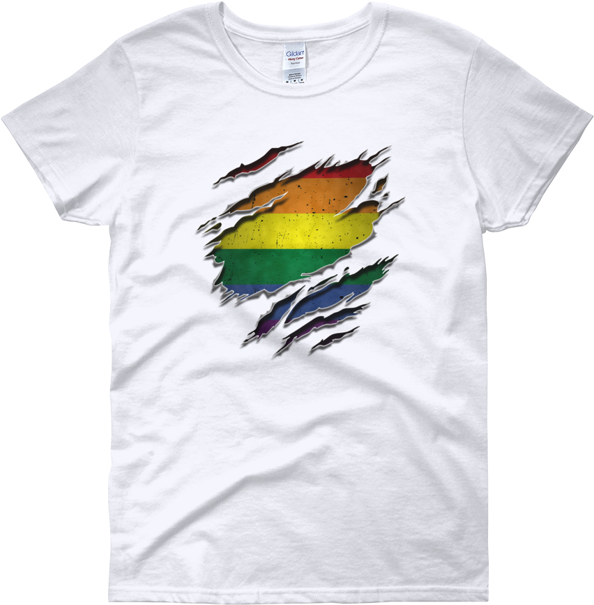 Gay Flag Ripped Chest - Good Girl Go To Heaven Bad Girl Go To Valhalla (1000x1000), Png Download