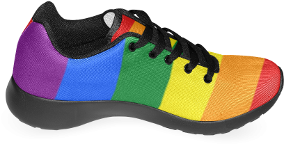 Gay Pride Rainbow Flag Stripes Women's Running Shoes - Sneakers (500x500), Png Download