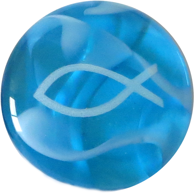 Festival Glass- Christian Fish Symbol - Circle (688x682), Png Download