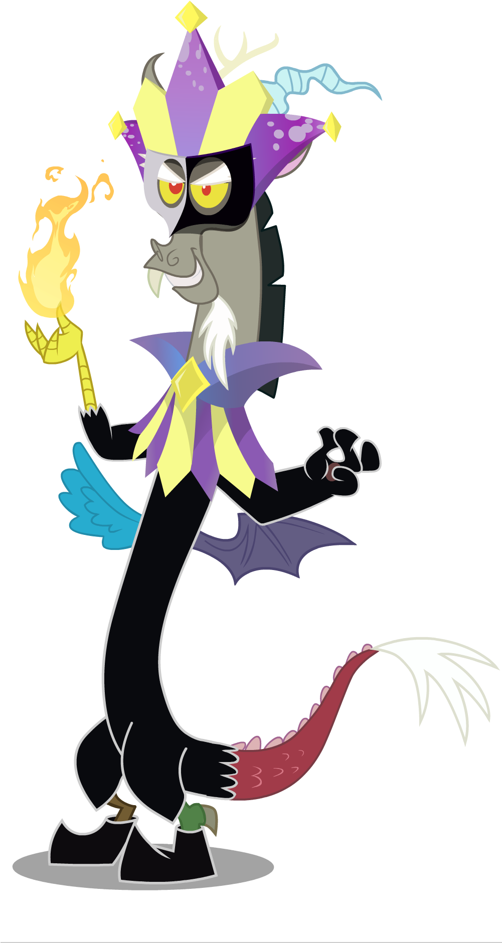 Dimentio, Discord, Fire, Fireball, Nintendo, Paper - Super Paper Mario Mlp (1000x2000), Png Download