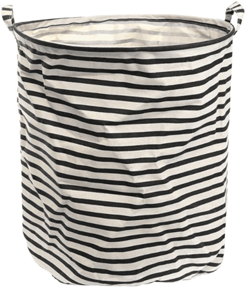 Black & White Laundry Baskets - Cesto De Roupa Redondo Dobravel (600x600), Png Download