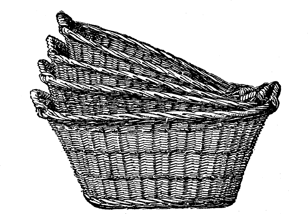 Download Laundry Drawing Clothes Basket Basket Full Size PNG Image