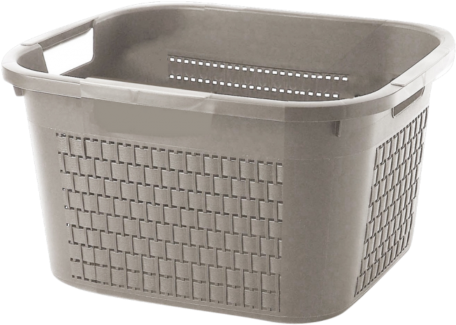 Laundry Basket - 22 L - Rotho Country Laundry Basket - 40 Litre, Cappuccino (660x483), Png Download