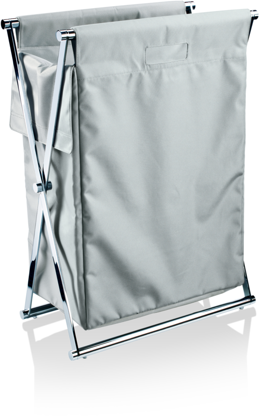 Laundry Basket - Decor Walther - Cross Wb Laundry Basket - Chrome (747x1079), Png Download