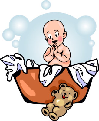 Laundry Basket - Baby Laundry Basket Clip Art (327x400), Png Download