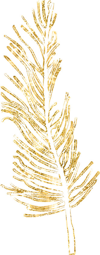 Gold Feather Feathers Native Boho Glitter Decals Decor - Feather (1024x1024), Png Download