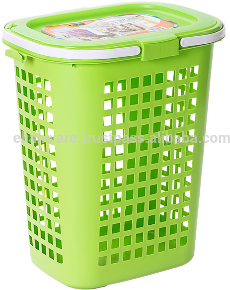 Multipurpose Handled Plastic Laundry Basket - Plastic (600x600), Png Download