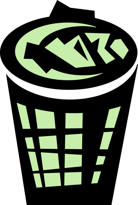 Vector Illustration Of Laundry Basket Hamper For Clean - Hamper (471x700), Png Download