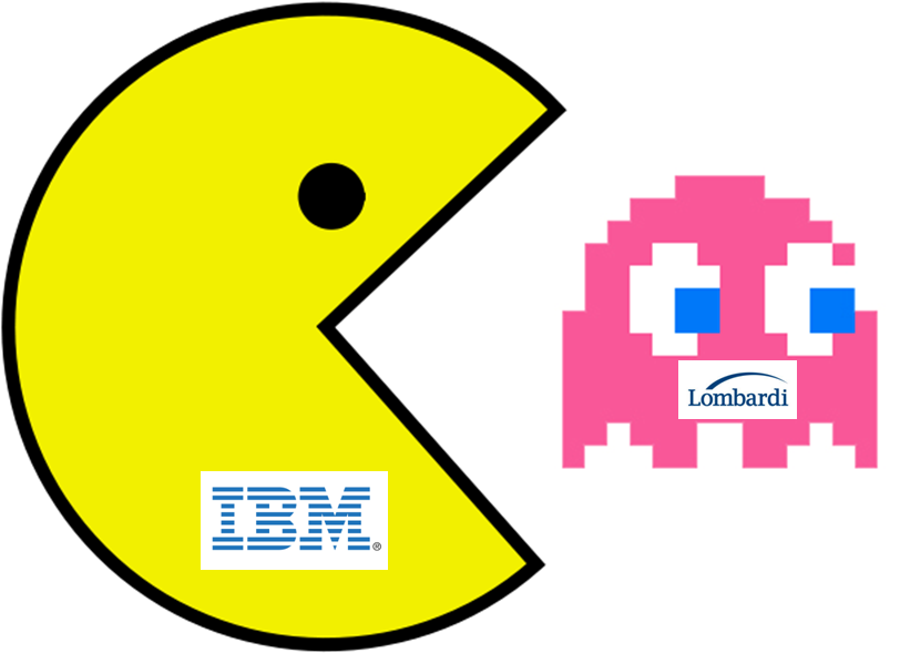 Ibm Lombardi Pacman - Pac Man Ghost Black (814x604), Png Download