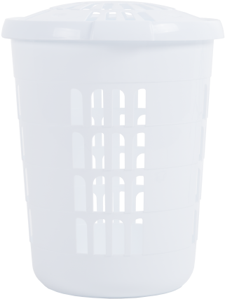 Casa Deluxe Round Laundry Hamper Ice White - Plastic (555x444), Png Download