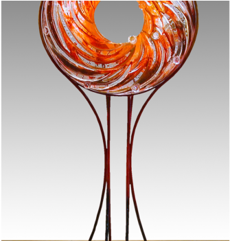 Fire Circle Crop Background Top Shift - Champagne Stemware (540x350), Png Download