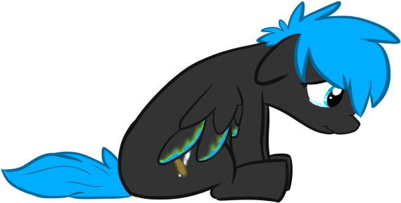 Pony By Chiiboo On - Sad Pony (644x408), Png Download